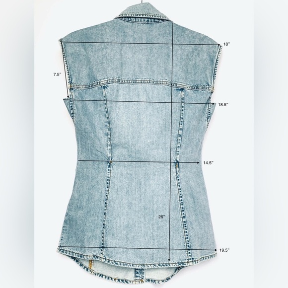 STUNNING brand new without tags Frame Denim Cutaway Arie Top in Light Blue - Picture 4 of 5